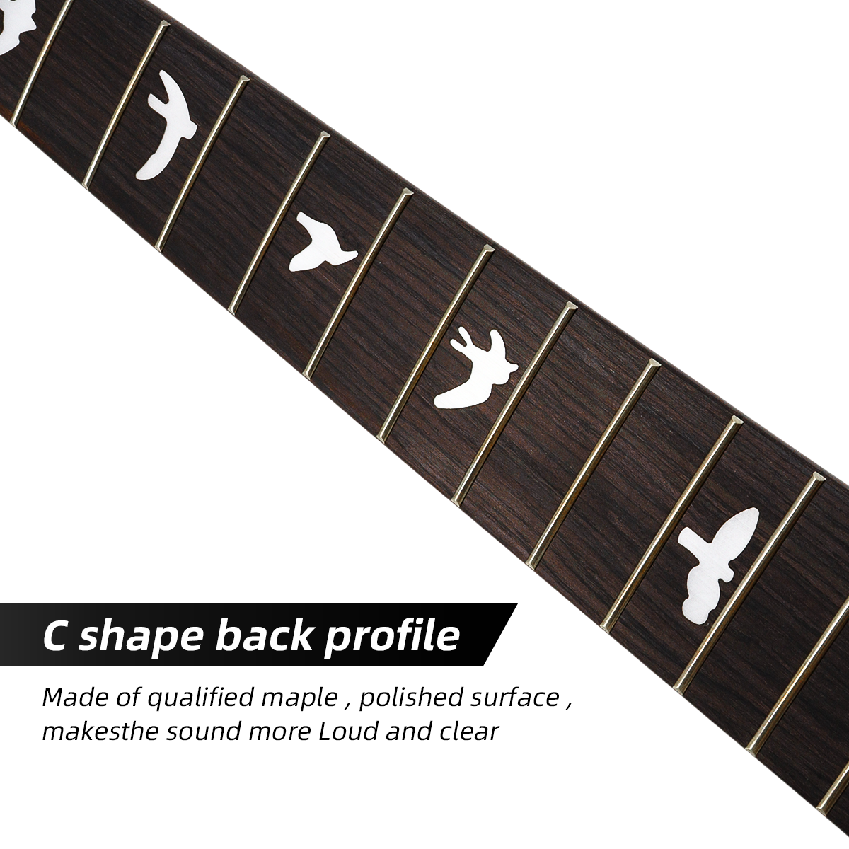 New 1pcs electric guitar neck solid wood maple 22 fret 24.75'' Truss Rod