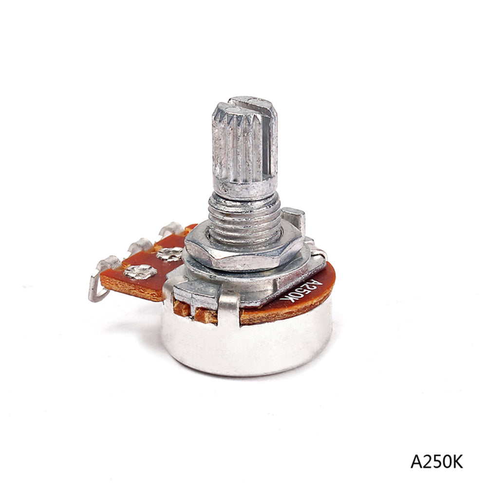 10PCS mini A250K B250K A500K 15mm Shaft Guitar Pots Short Shaft Potentiometer Guitar Audio Tone Switch