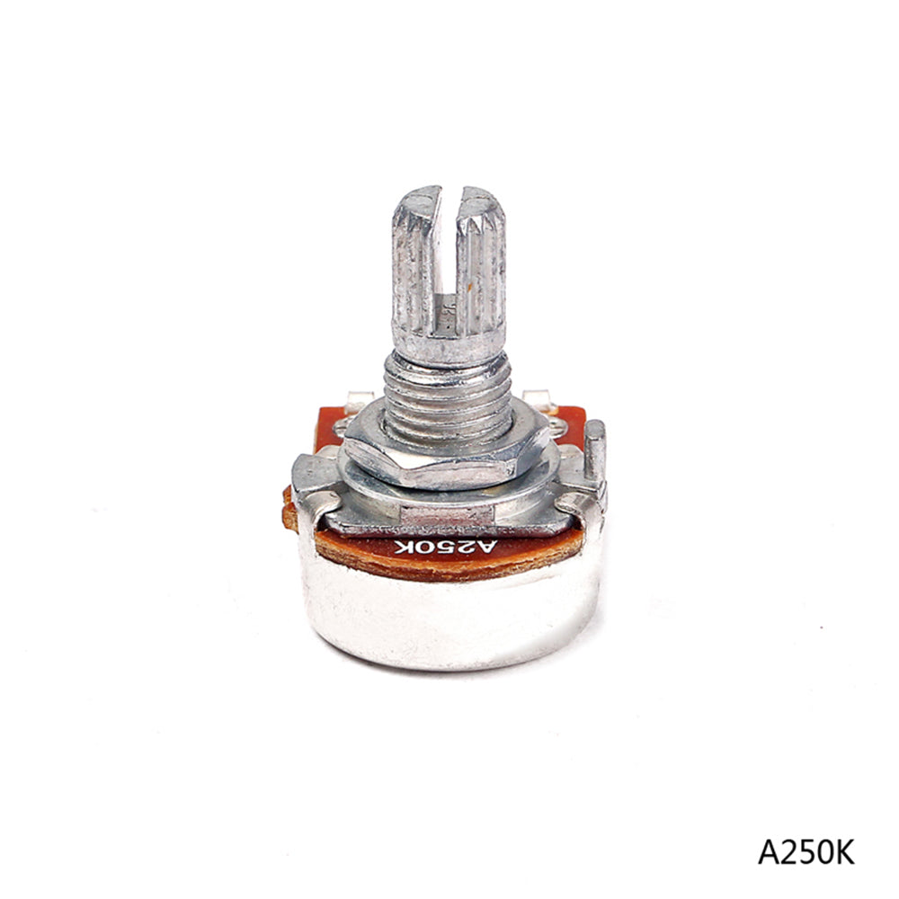 10PCS mini A250K B250K A500K 15mm Shaft Guitar Pots Short Shaft Potentiometer Guitar Audio Tone Switch