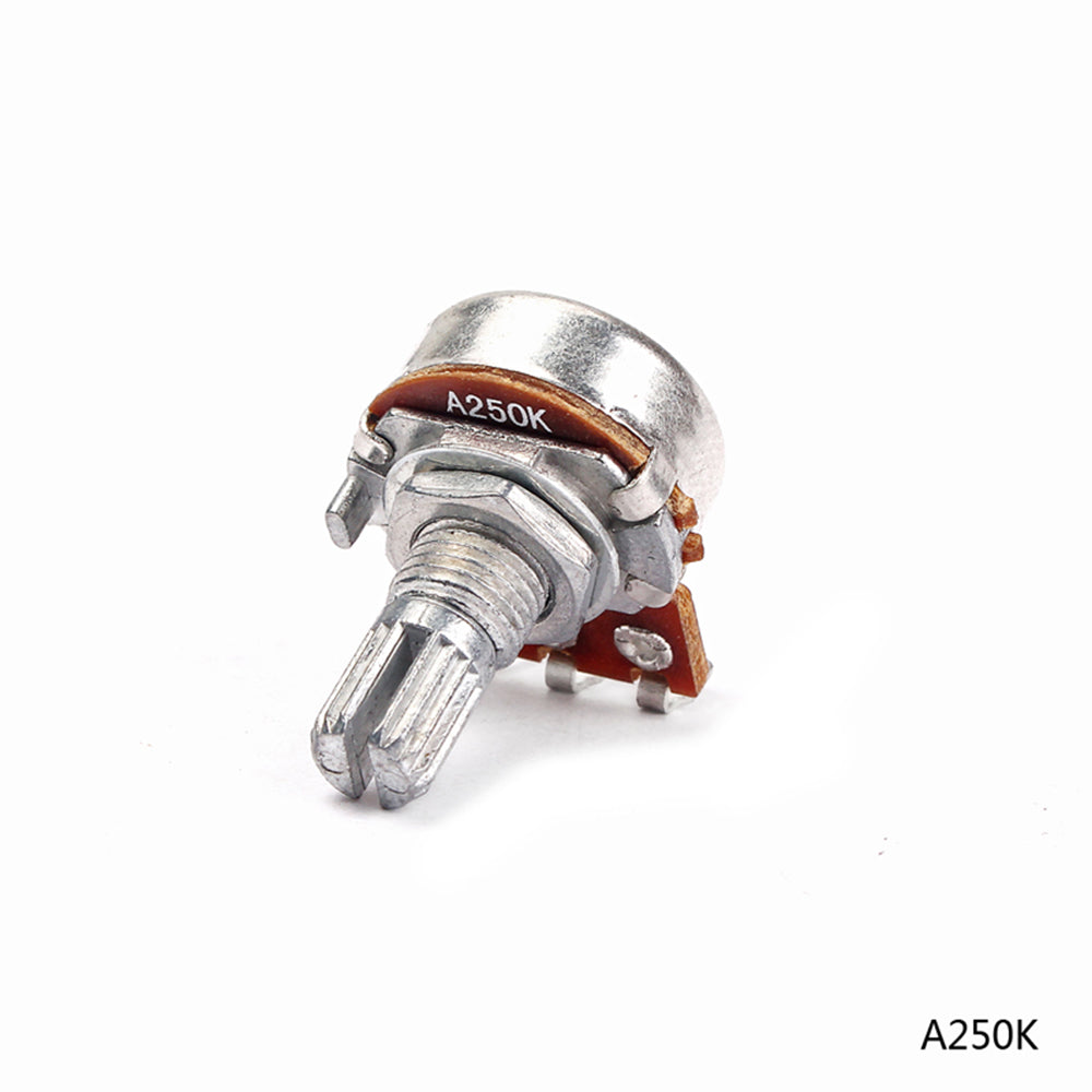 10PCS mini A250K B250K A500K 15mm Shaft Guitar Pots Short Shaft Potentiometer Guitar Audio Tone Switch