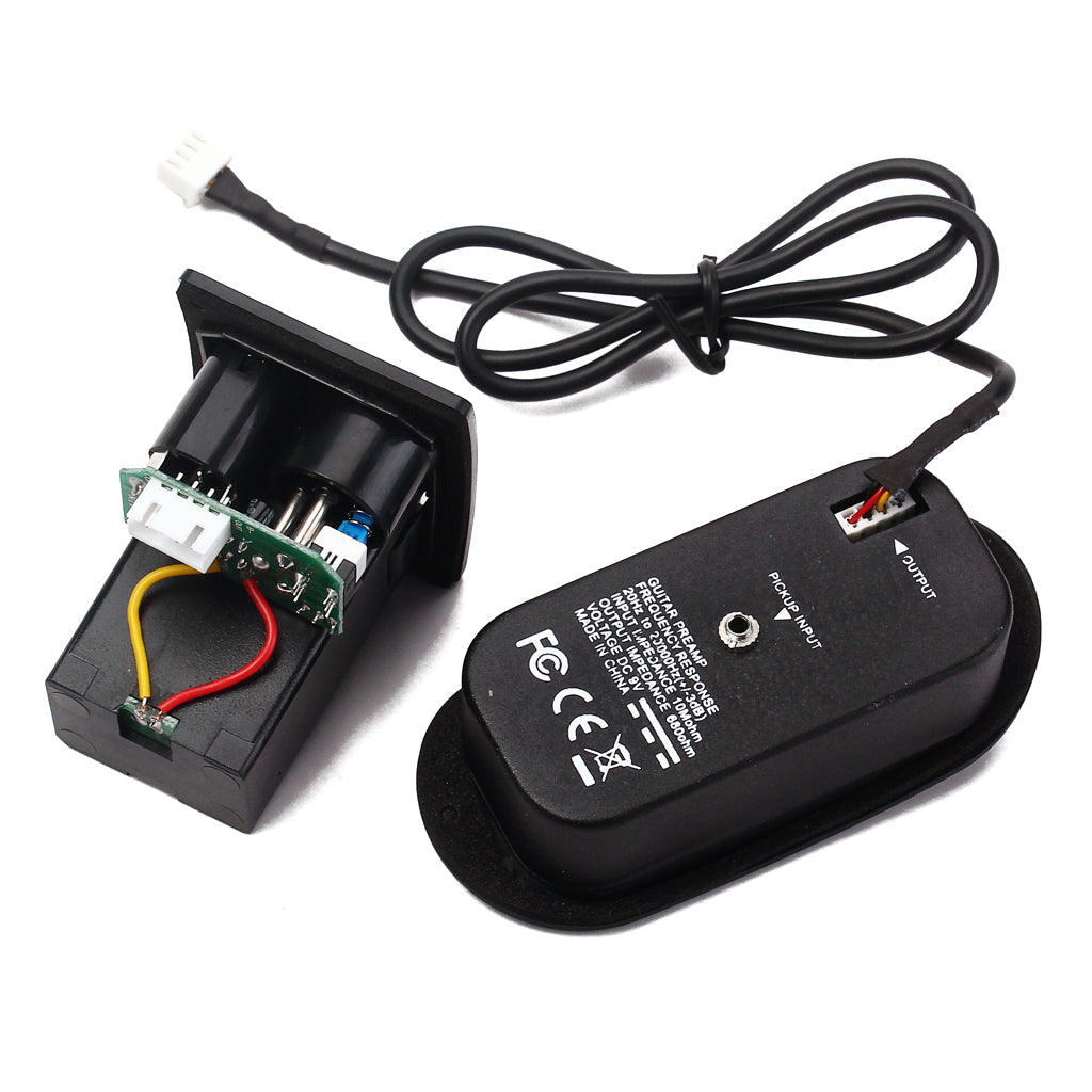 Acoustic 4Band EQ Equalizer Guitar Preamp Piezo Pickup Amplifier Chromatic Tuner(Without battery)