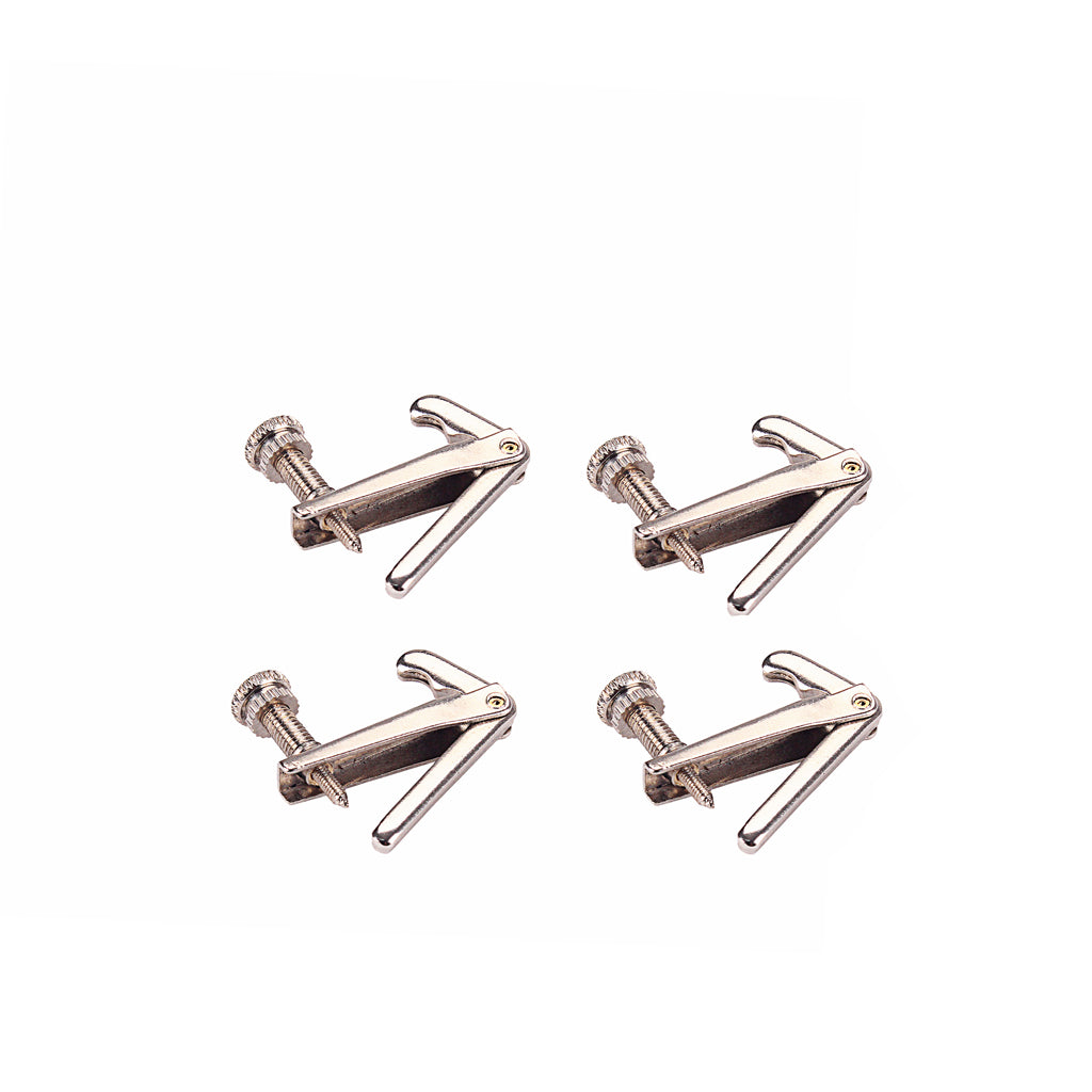 4pcs Copper Nickel Alloy Violin Fine Tuners Spinner String Adjuster Violin Tune Parts Accessories For 3/4 or 4/4