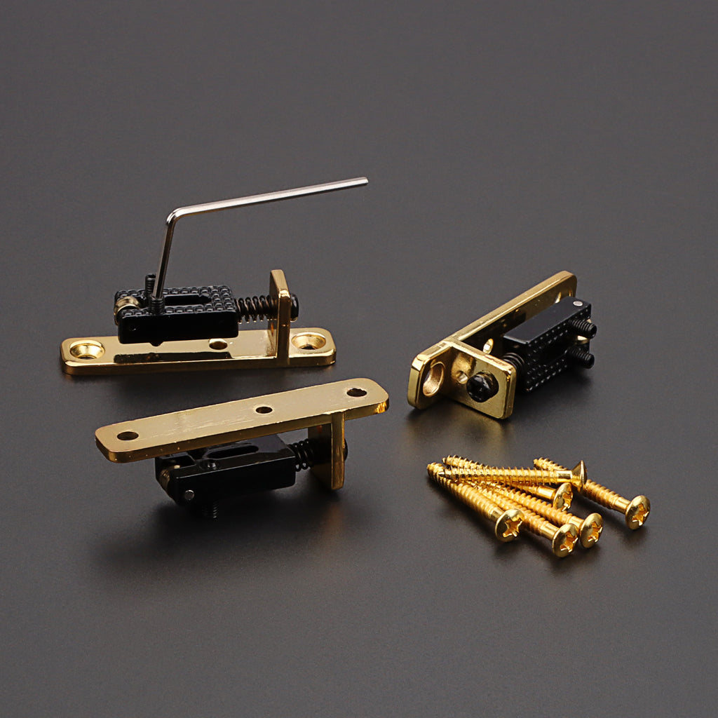 3Pcs/Set Individual Single Roller Saddle Guitar Bridge for Electric Guitar Gold