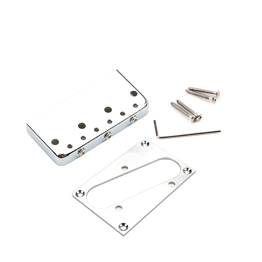 Short Tele Bridge Brass 3-Saddles for TL Style Chrome Electric Guitar Bridge