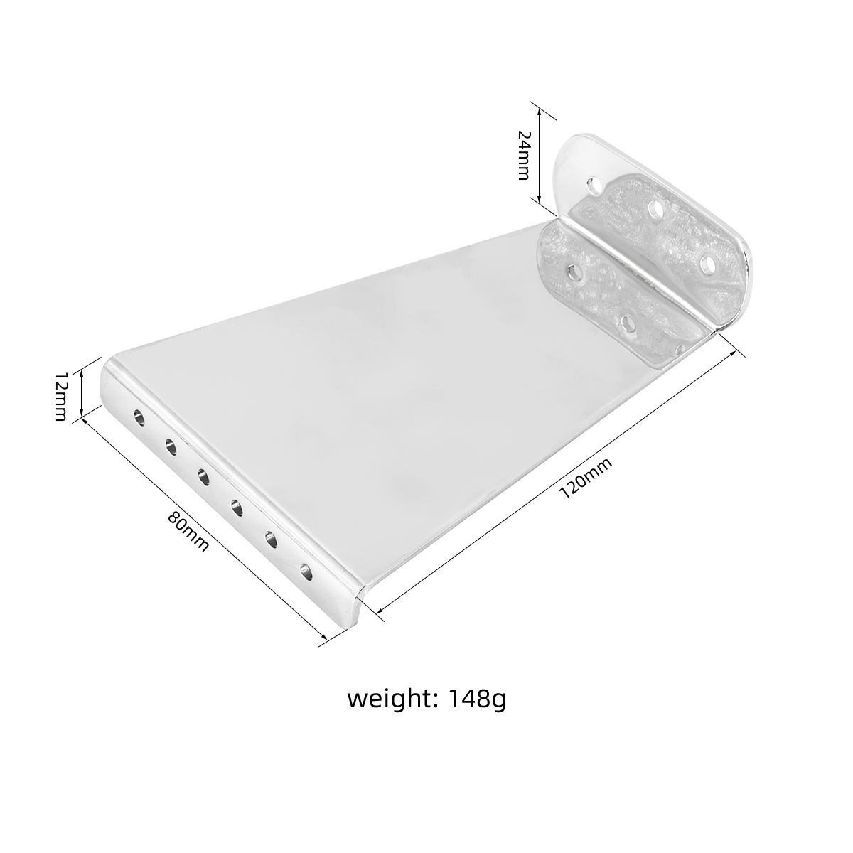 6 Strings Guitar Tailpiece Bridge for Jazz Electric Guitar Replacement Parts Chrome