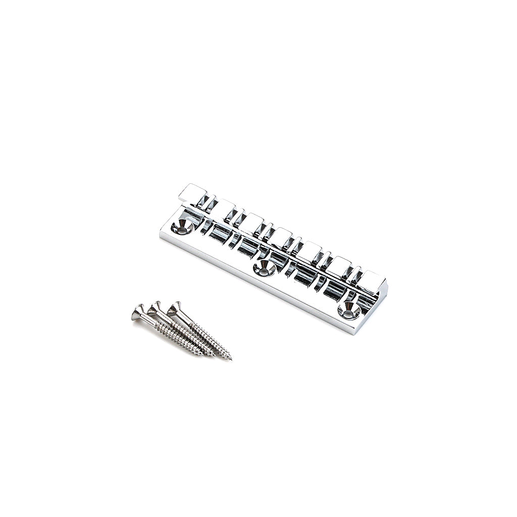 12 Strings Metal Guitar Bridge Fixed Harp Bridge String for Electric Guitar Accessories Chrome