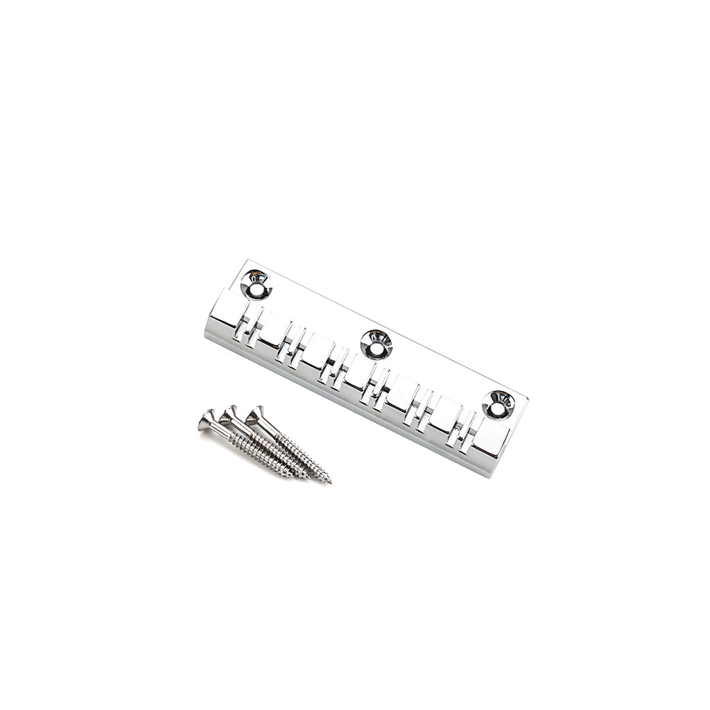 12 Strings Metal Guitar Bridge Fixed Harp Bridge String for Electric Guitar Accessories Chrome