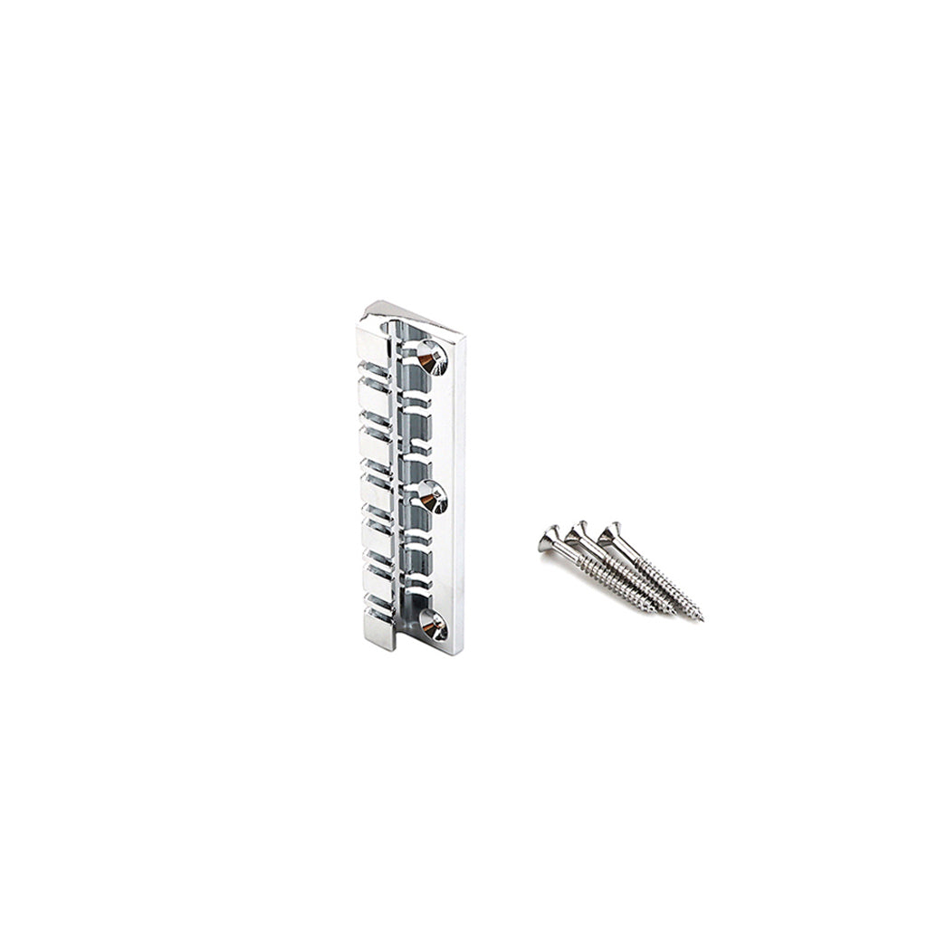 12 Strings Metal Guitar Bridge Fixed Harp Bridge String for Electric Guitar Accessories Chrome