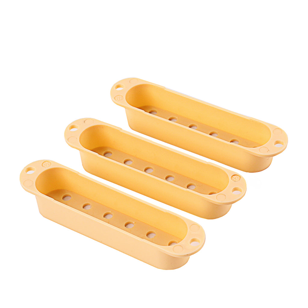 Platic Guitar Single Coil Pickup Covers 52mm Plastics For FD -Yellow