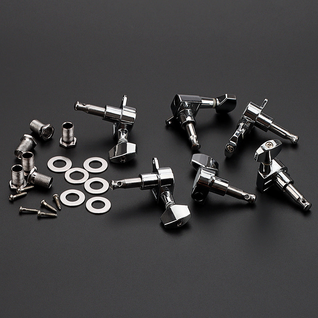 3L3R Guitar Tuner Pegs Sealed Guitar Tuning Pegs Machine Heads for Acoustic or Electric Guitar Small Square Buttons