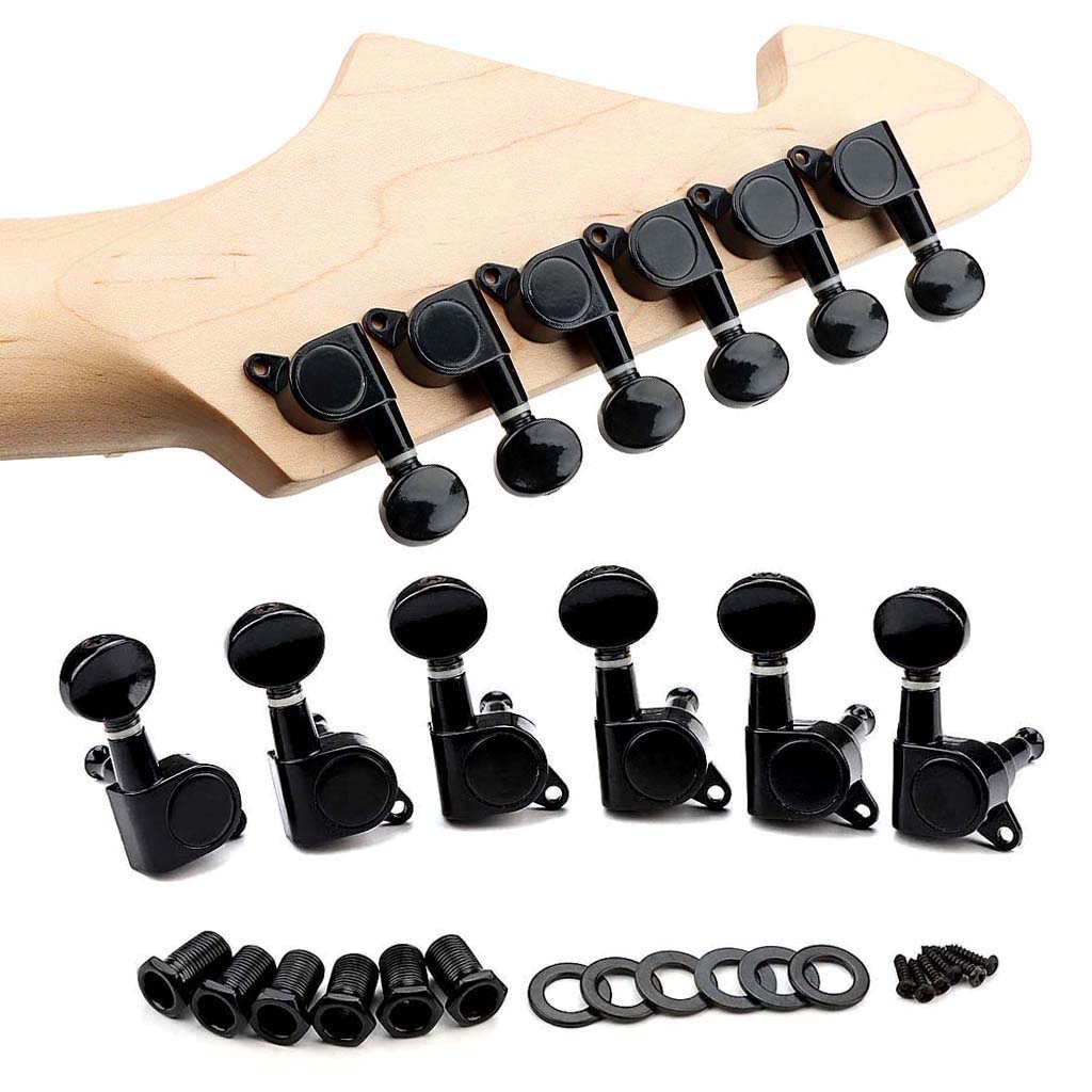 6 in Line Guitar Sealed Tuners Tuning Keys Pegs Machine Heads Set for ST TL Electric Guitar Replacement Parts