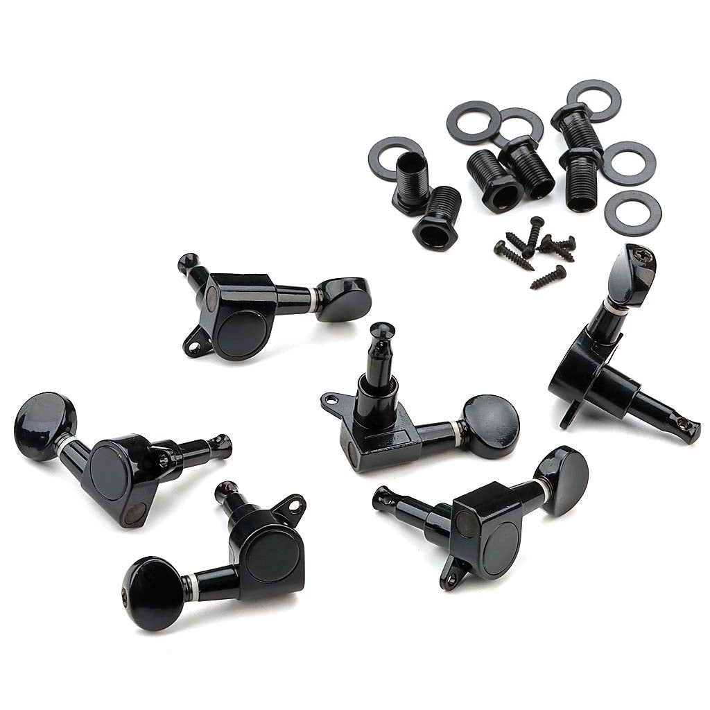 6 in Line Guitar Sealed Tuners Tuning Keys Pegs Machine Heads Set for ST TL Electric Guitar Replacement Parts