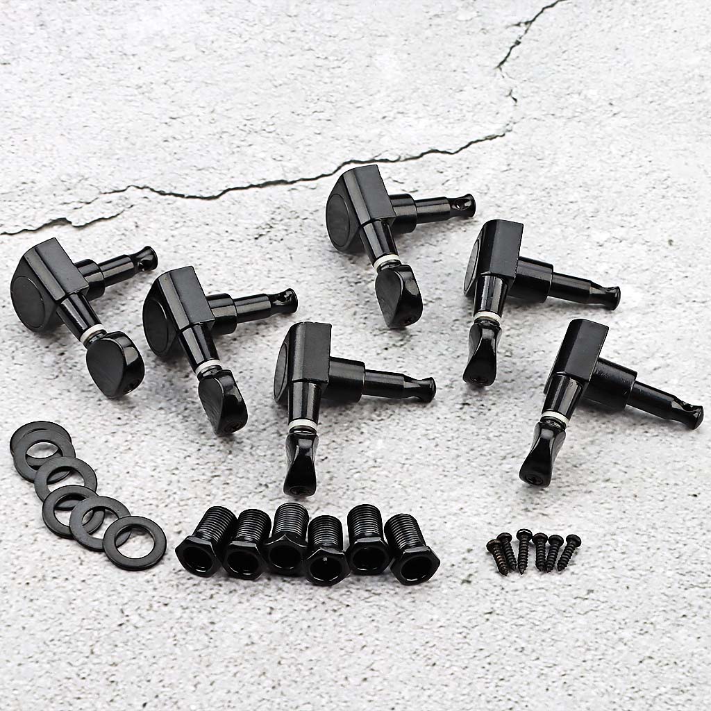 6 in Line Guitar Sealed Tuners Tuning Keys Pegs Machine Heads Set for ST TL Electric Guitar Replacement Parts