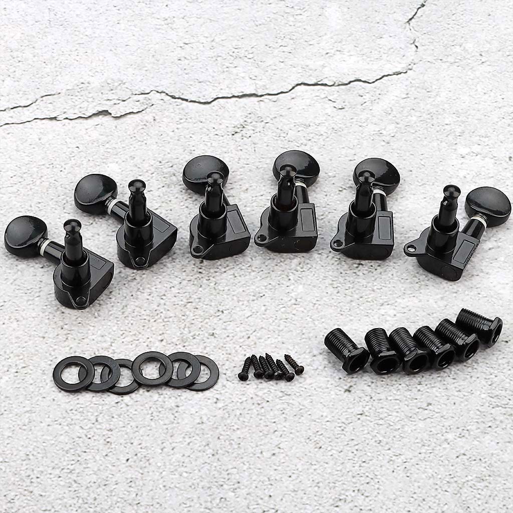 6 in Line Guitar Sealed Tuners Tuning Keys Pegs Machine Heads Set for ST TL Electric Guitar Replacement Parts