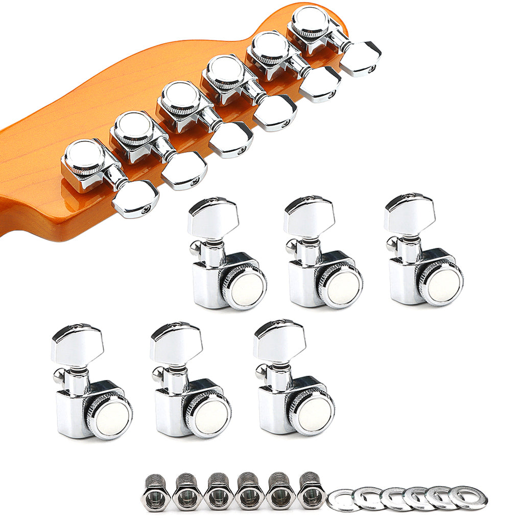 Guitar Tuning Pegs Open Machine Heads Tuners Keys Oval Button Acoustic For Folk Guitar Parts Guitar String Button Parts