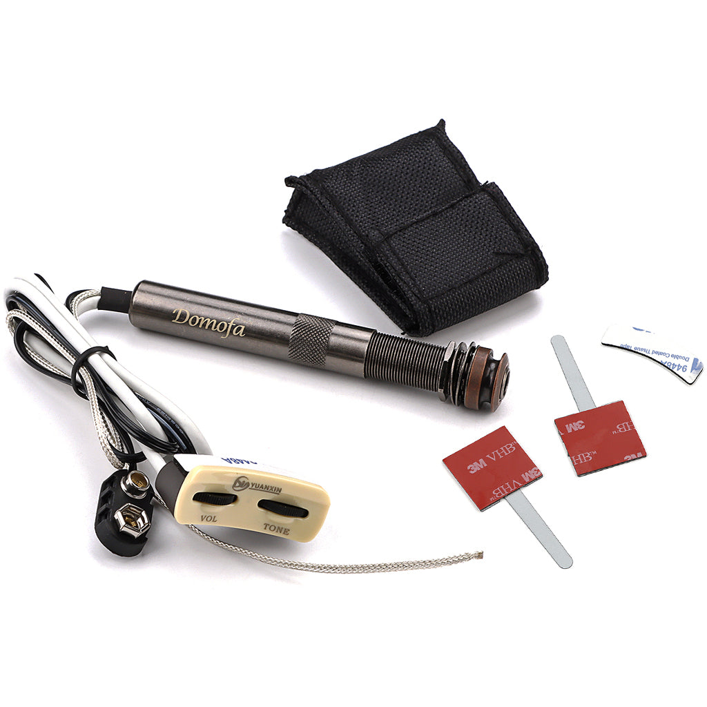 Acoustic Guitar Pickup Endpin Jack Piezo Pickup kit with Volume Tone Control for Acoustic Folk Guitarra