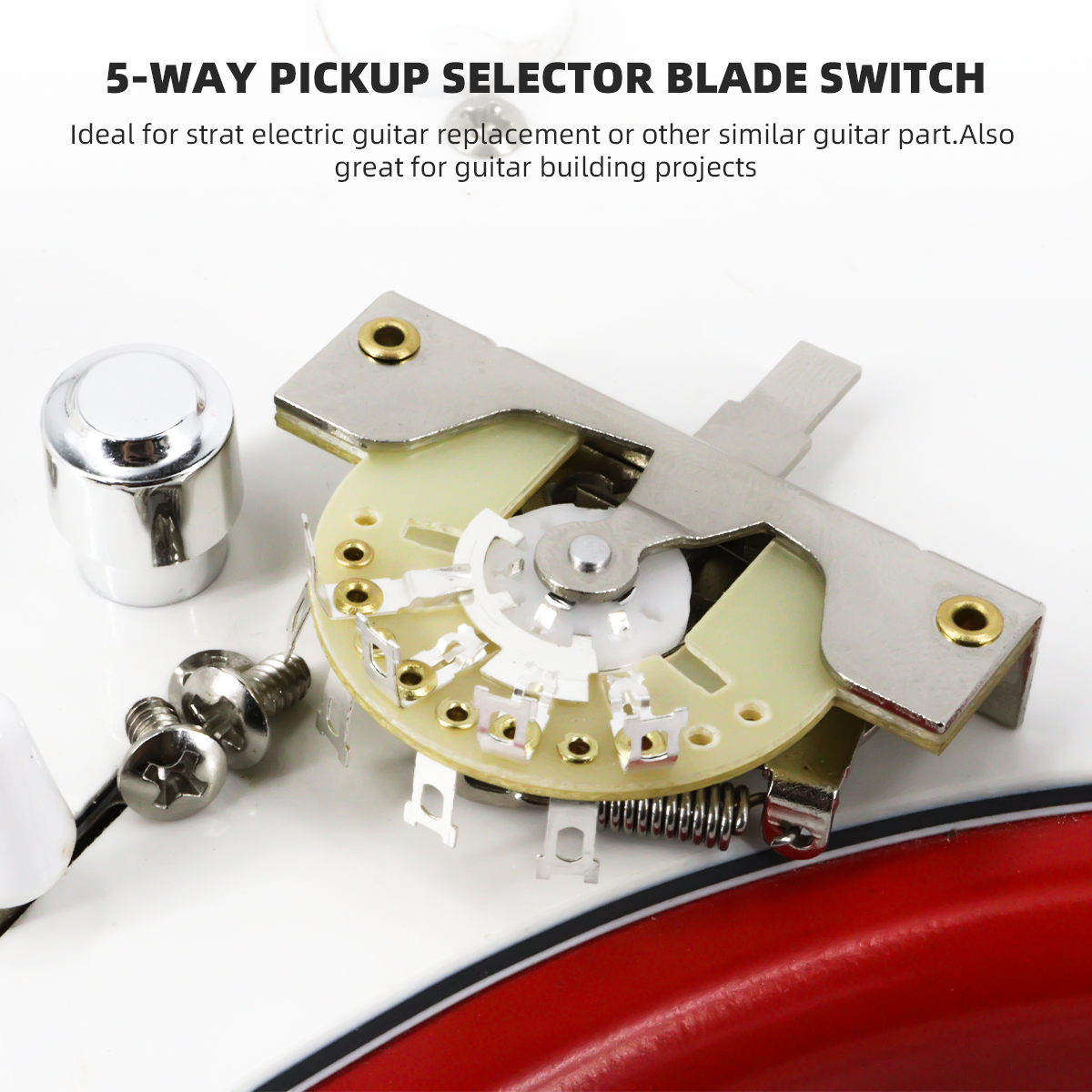 5-Way Guitar Pickup Selector Blade Switch with 3pcs Tip for Strat Electric Guitar Accessories