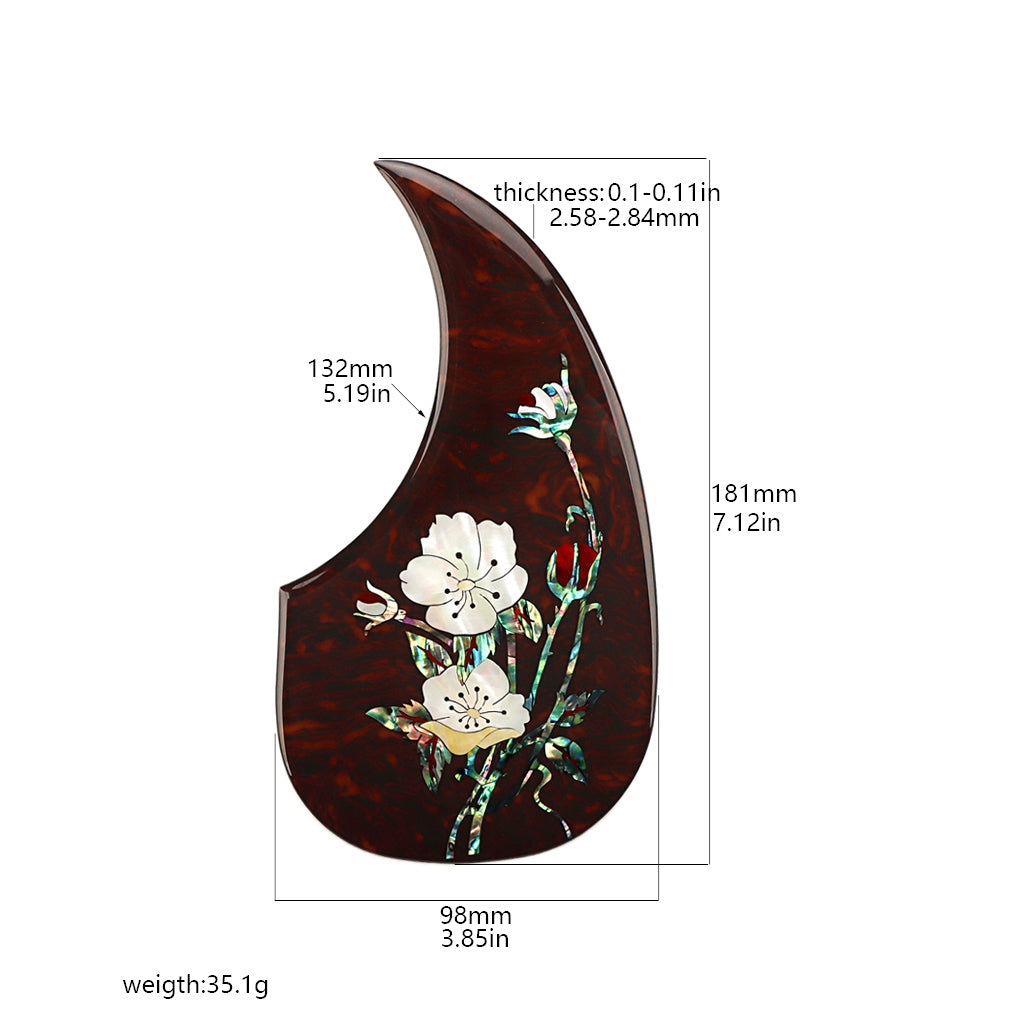 Acoustic Guitar Pickguard Pattern Decorated Self-Adhesive Pick Guard Sticker for Acoustic Guitar Accessories