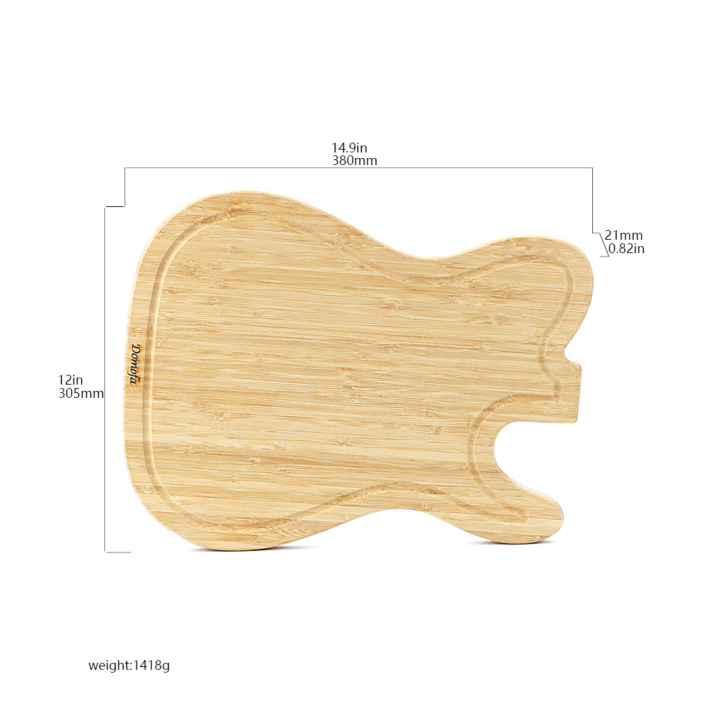 Bamboo Cutting Board Tray Guitar shape Pizza Peeling Cutting Board Cut Food Bread Fruit Vegetables