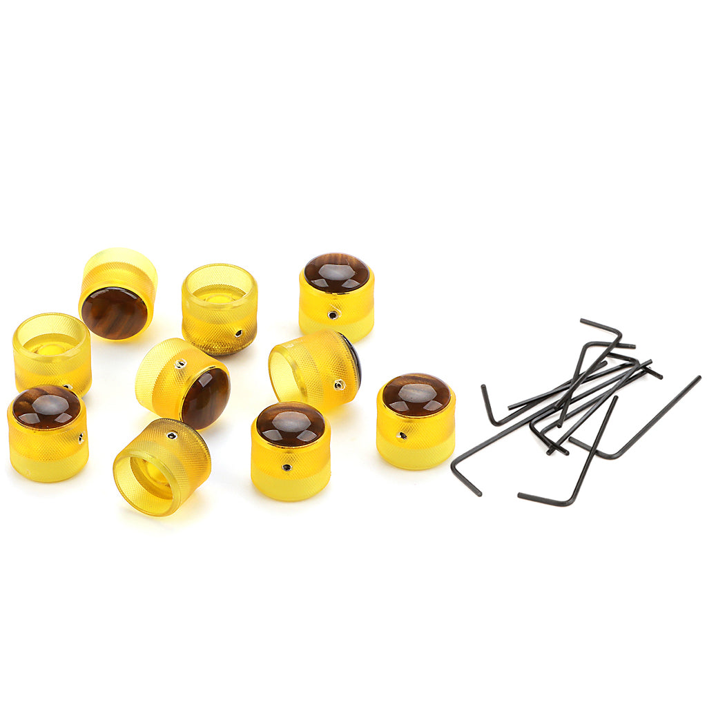 Electric Guitar Knob Plastic Dome Potentiometers Control Knobs and Wrench for Bass Replacement Volume Tone Control Knob