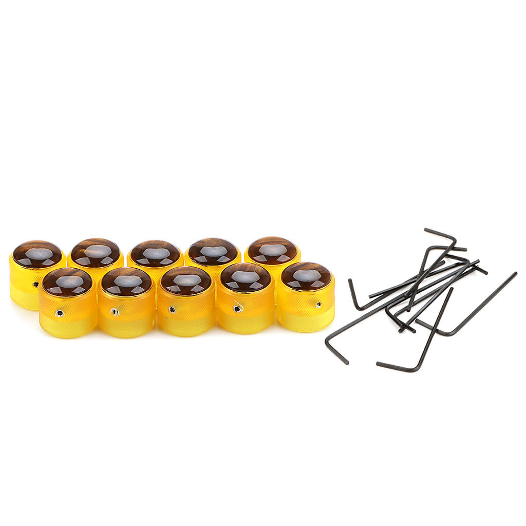 Electric Guitar Knob Plastic Dome Potentiometers Control Knobs and Wrench for Bass Replacement Volume Tone Control Knob