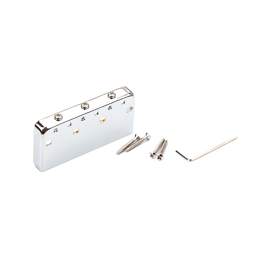 Short Tele Bridge Brass 3-Saddles for TL Style Chrome Electric Guitar Bridge