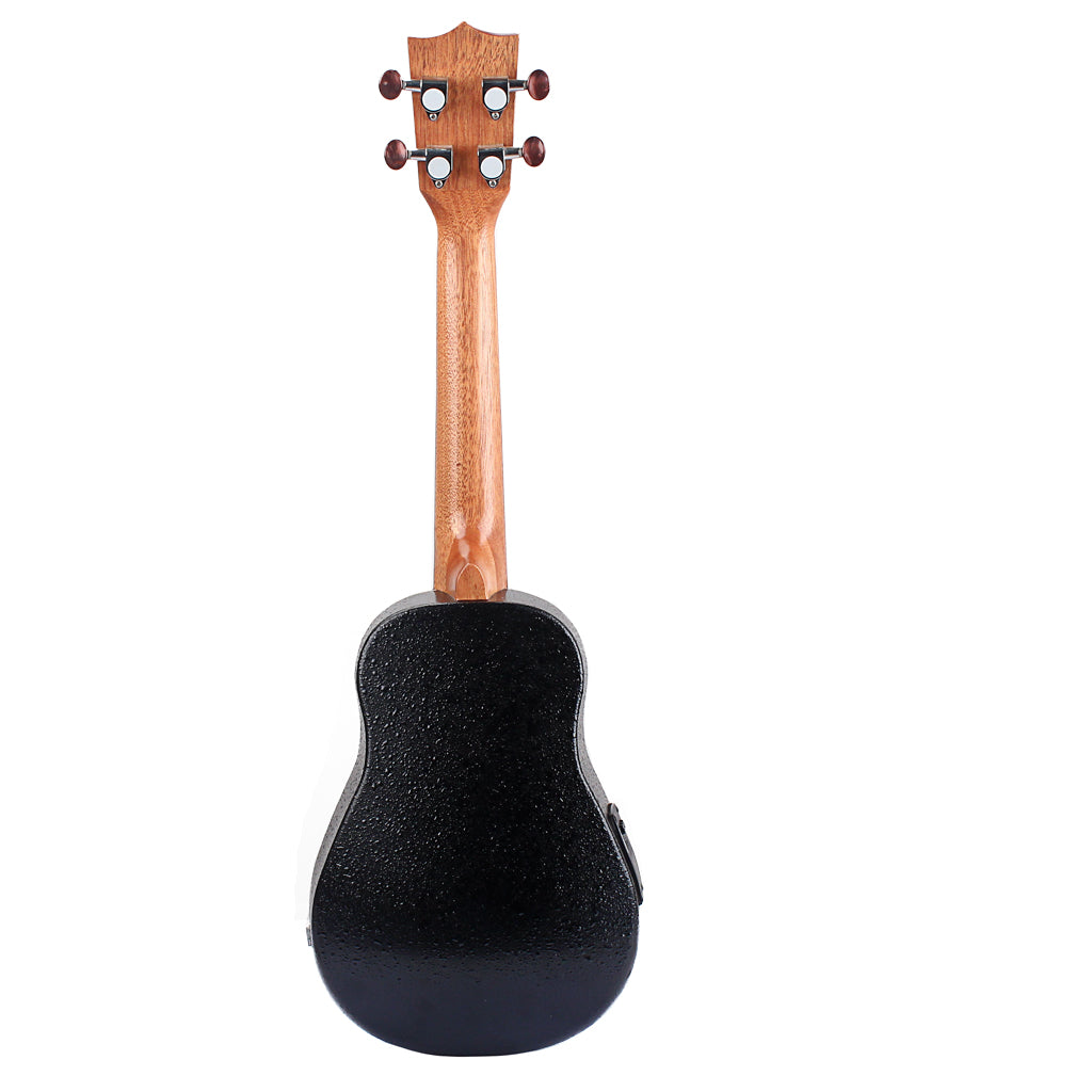 23 inch Compact Ukulele with Hawaiian Iische Spruce and Rosewood Ukulele Built-in EQ Bracket