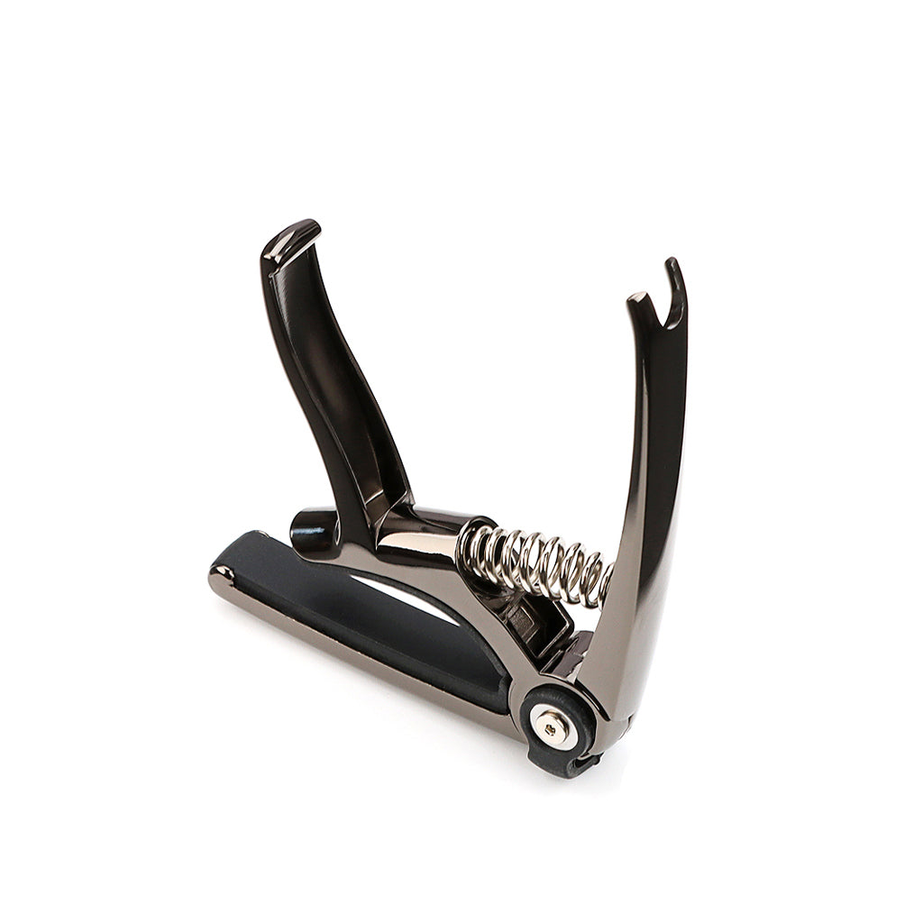 4 in 1 Guitar Capo String Cutter Bridge Pin Puller Guitar Pick Holder for Guitar Ukulele Bass Accessories Black