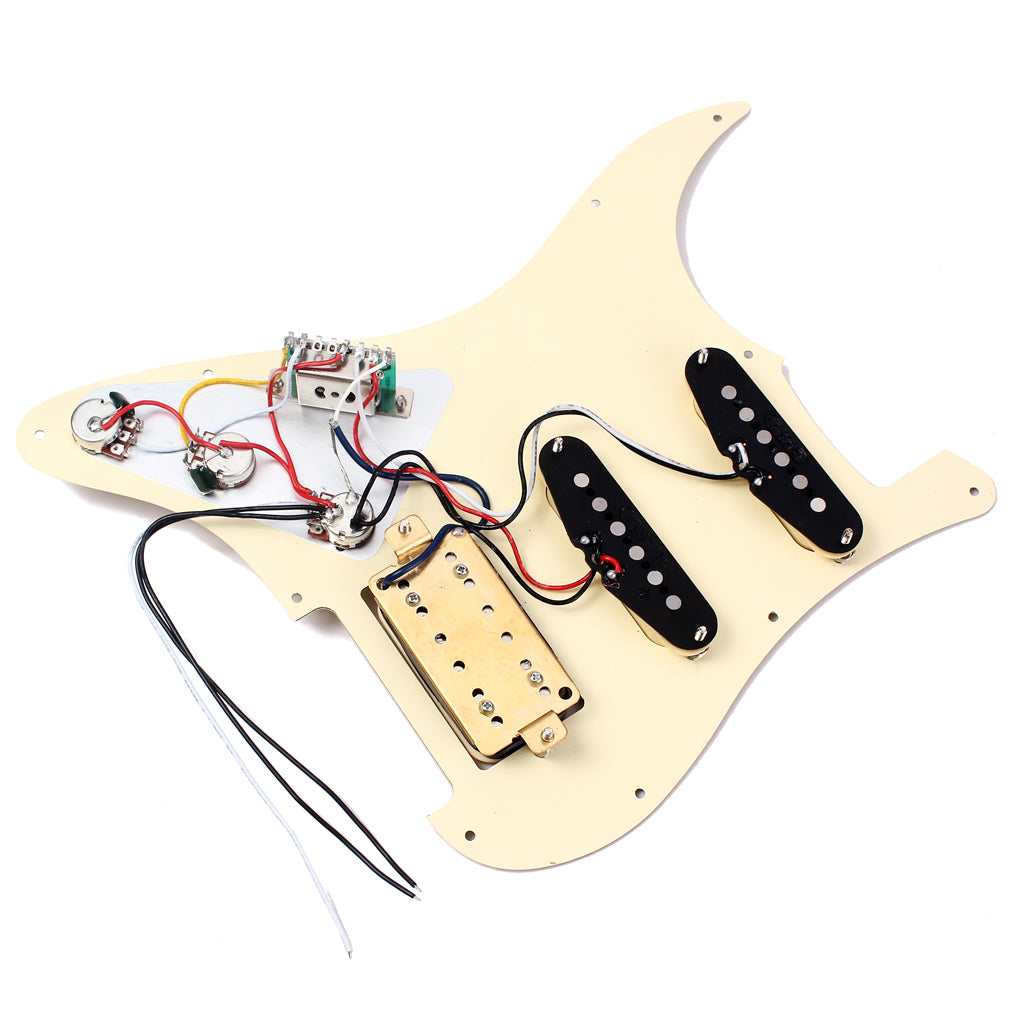 SSH Cream Loaded Prewired Electric Guitar Pickguard ALNICO V Pickup for FD ST Style Guitar
