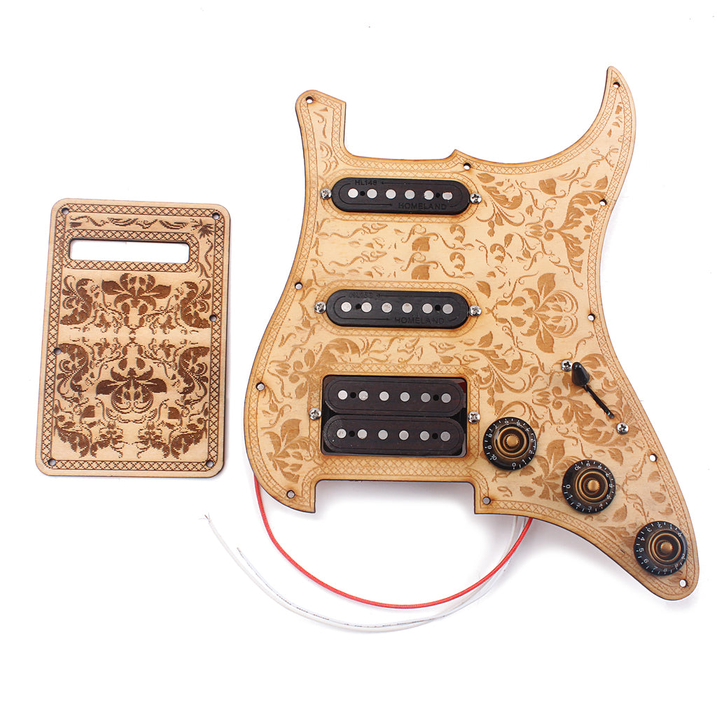 Prewired-Loaded SSH maple wood Pickguard HomeLand Pickups for Strat Guitar