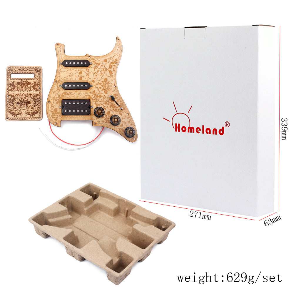 Prewired-Loaded SSH maple wood Pickguard HomeLand Pickups for Strat Guitar