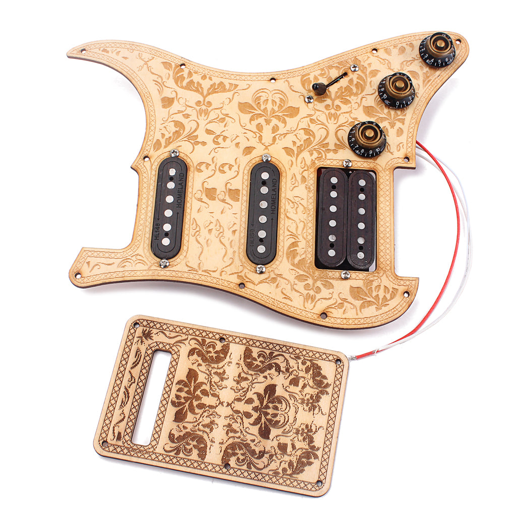 Prewired-Loaded SSH maple wood Pickguard HomeLand Pickups for Strat Guitar