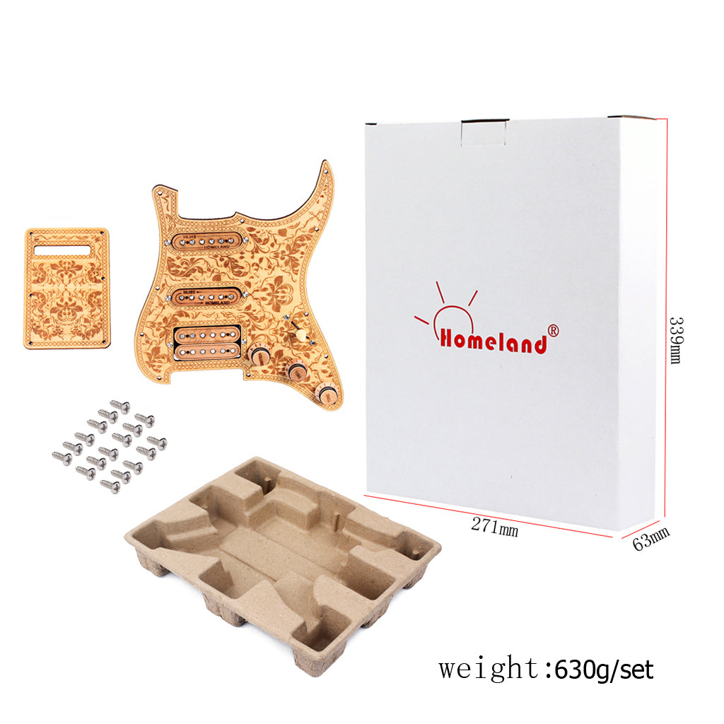 Prewired-Loaded SSH maple wood Pickguard HomeLand Pickups for Strat Guitar