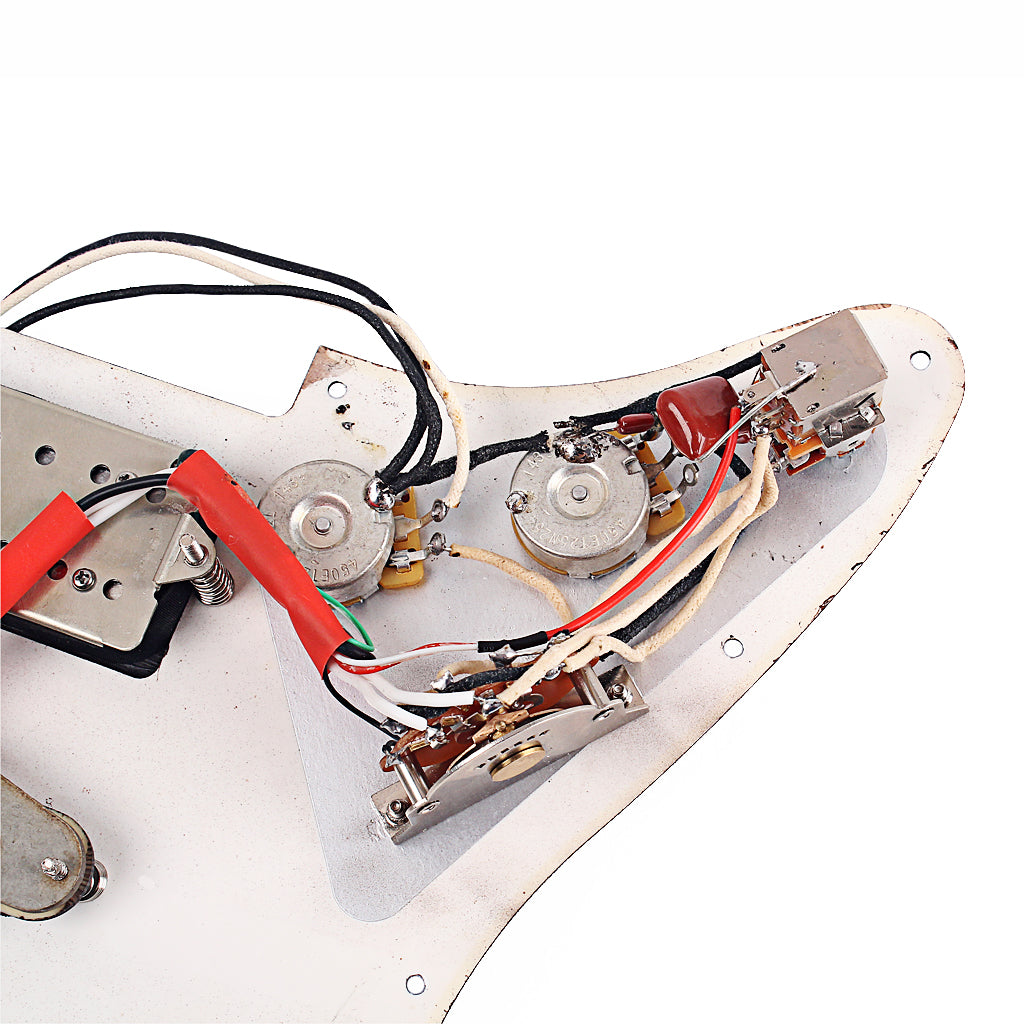 Prewired-Loaded SSH Pickguard Alnico V Pickups Scratch Plate Back Plate & Screws for FD ST Style Guitar, roseWood Color
