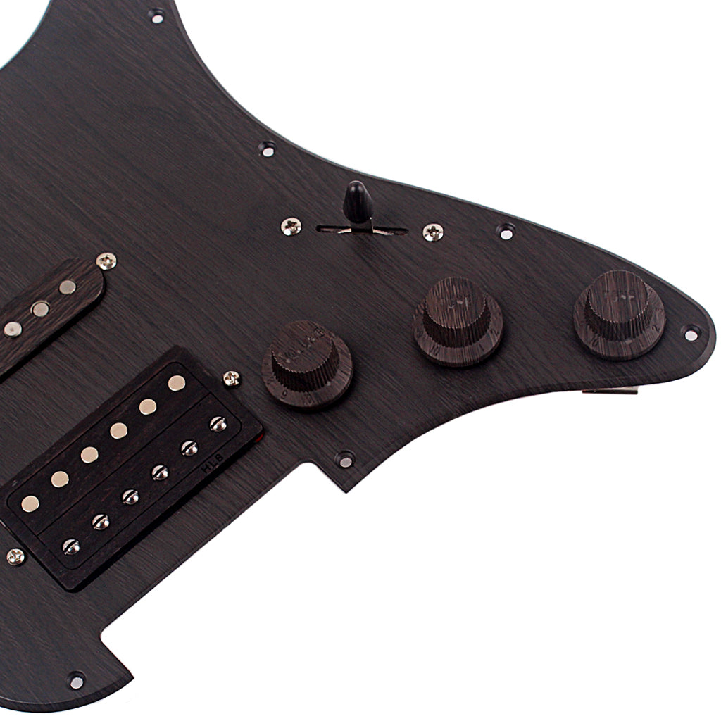 Prewired-Loaded SSH Pickguard Alnico V Pickups Scratch Plate Back Plate & Screws for FD ST Style Guitar, roseWood Color