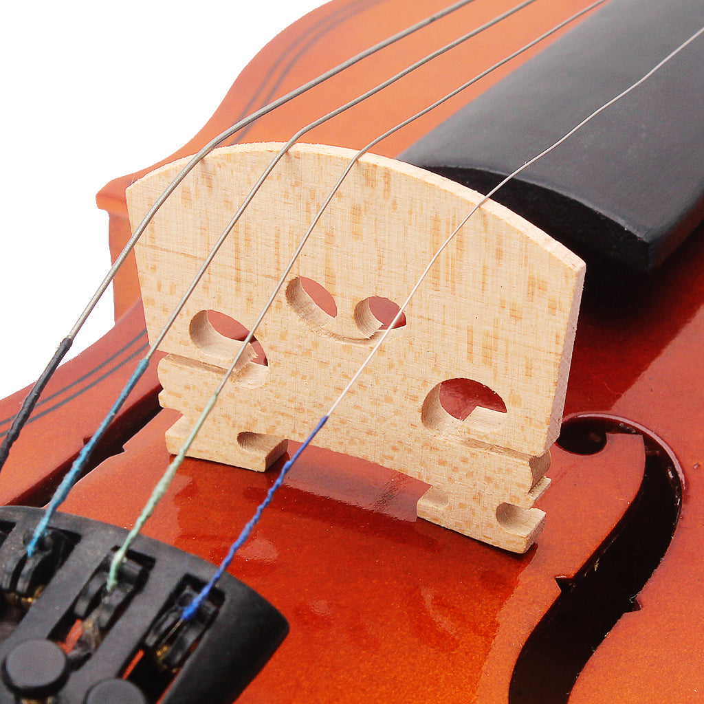 Adjustable Violin Bridge Maple, 4/4 Size Violin Fitted Bridge Parts for 4/4 Size Violin