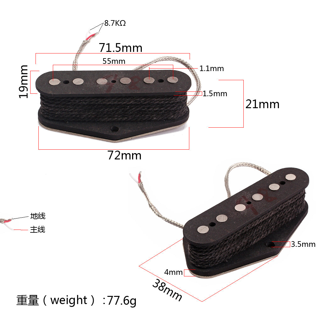 Guitar Pickup Alnico 5 Magnet Bridge Pickup for TL Tele Guitar
