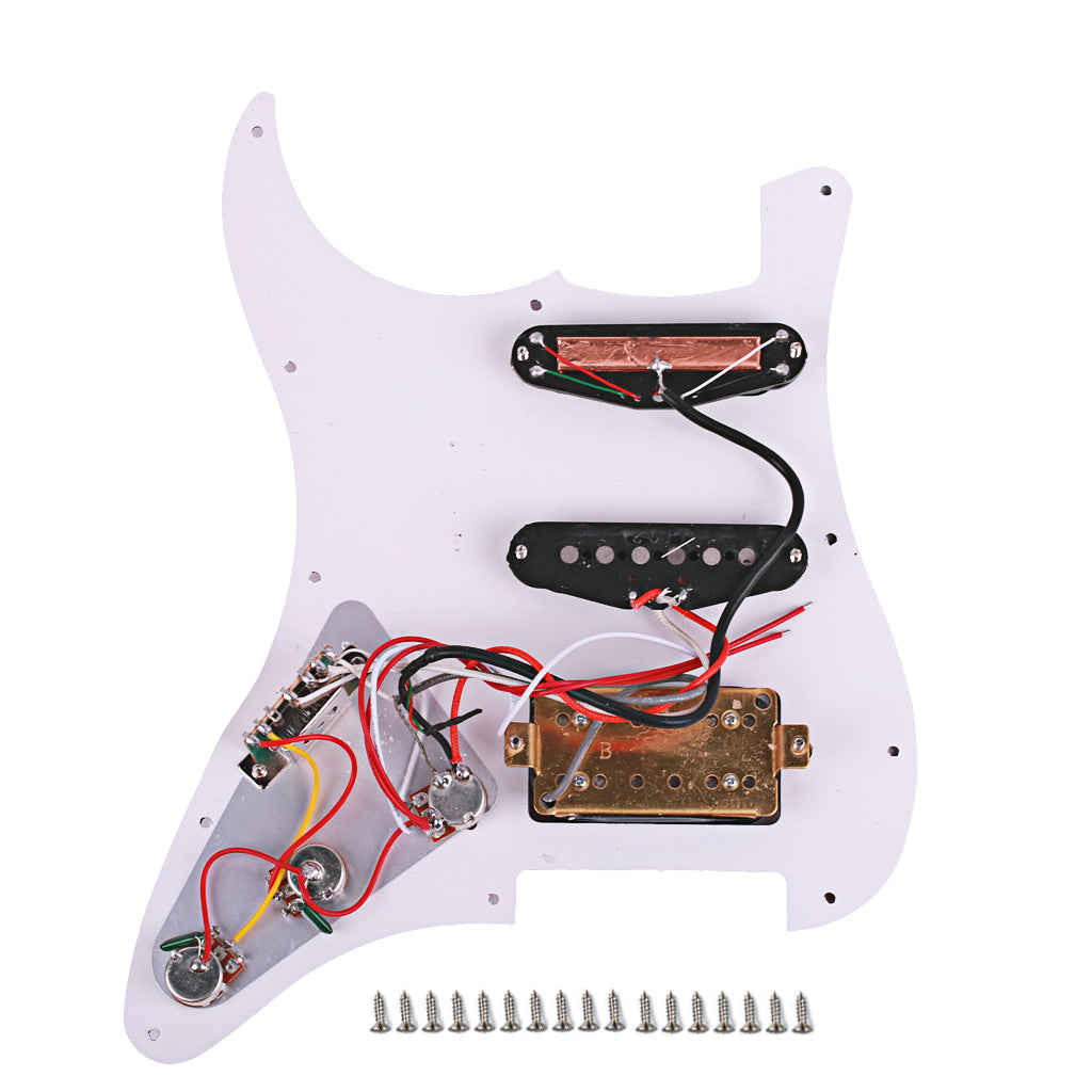 red tortoise Dual Rail and humbucker and single Pickups Loaded Prewired Pickguards for 11 Hole Electric Guitar