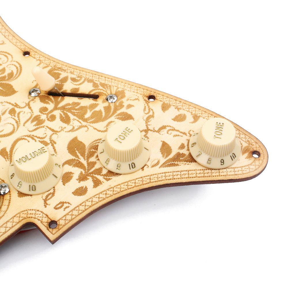Prewired-Loaded SSS maple wood Pickguard Alnico V Pickups for Strat Guitar