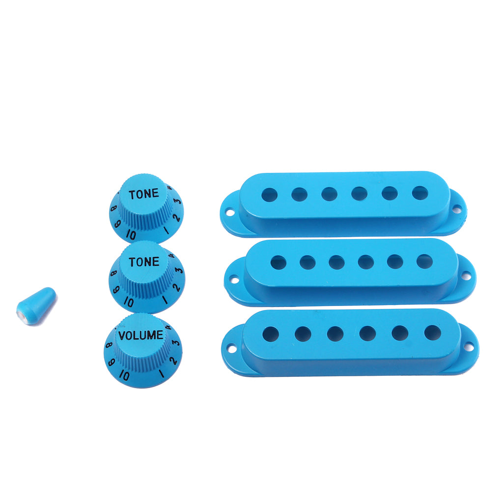 Generic Guitar Pickup Covers Knobs Kit multi-color