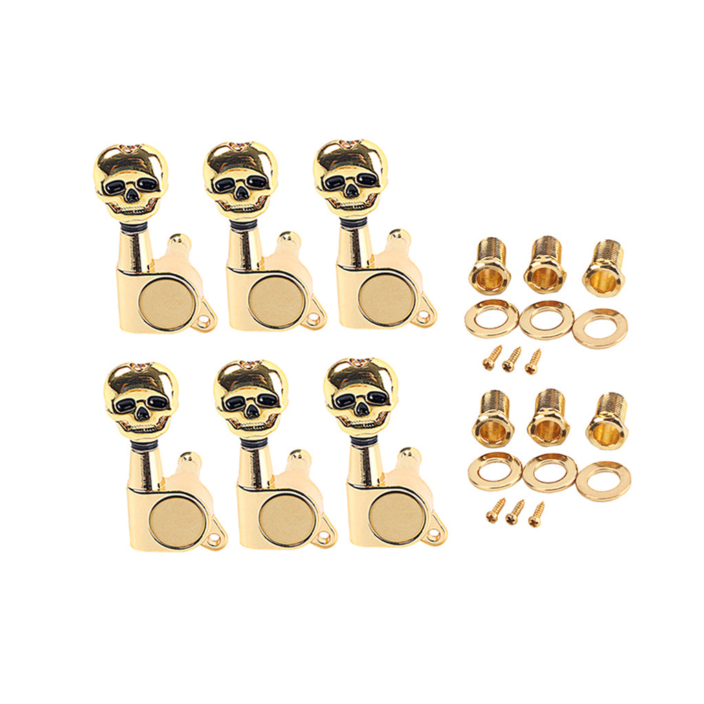 Gold /Chrome Guitar String Tuning Pegs Tuners Machine Head Keys 6R Fit for Guitar