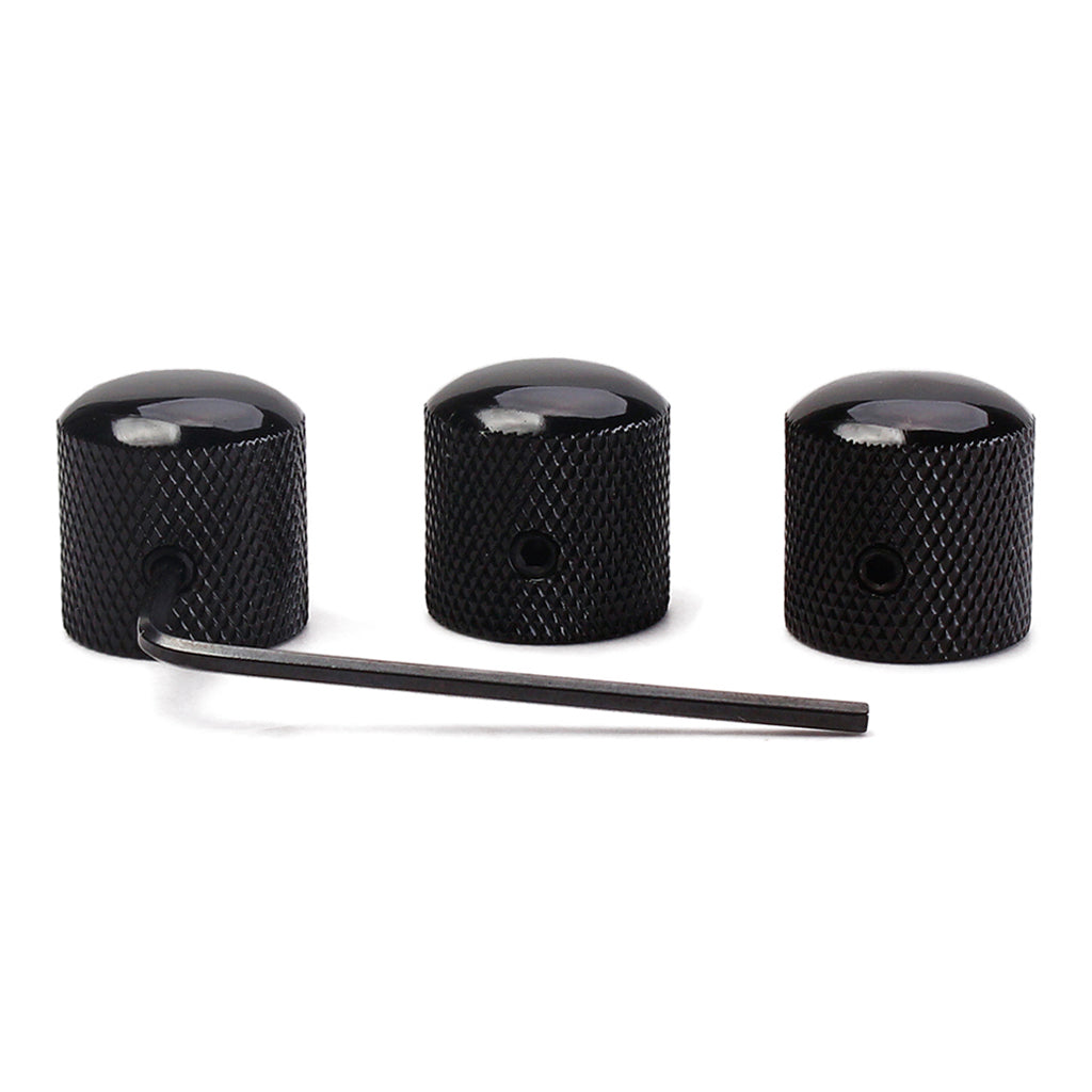 3pcs Professional Metal Guitar Tone Volume Knob Potentiometer Hat Cap Large Guitar Parts Push Knob with Hole Guitarra Accessories