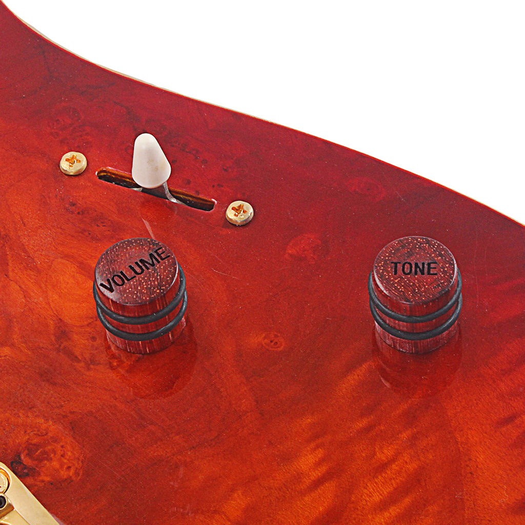 Wood guitar control knob red wood or Beach finish tone or volume