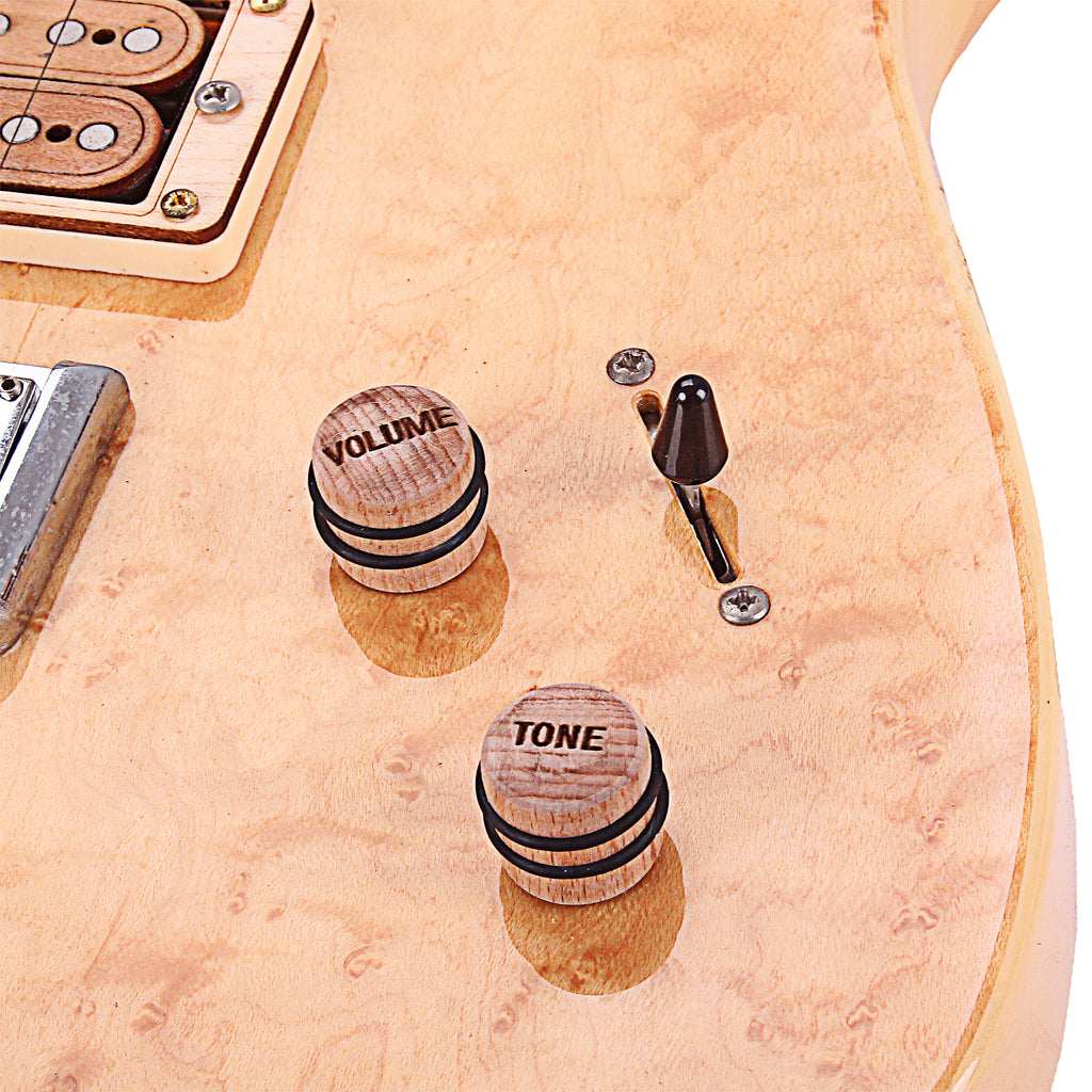 Wood guitar control knob red wood or Beach finish tone or volume