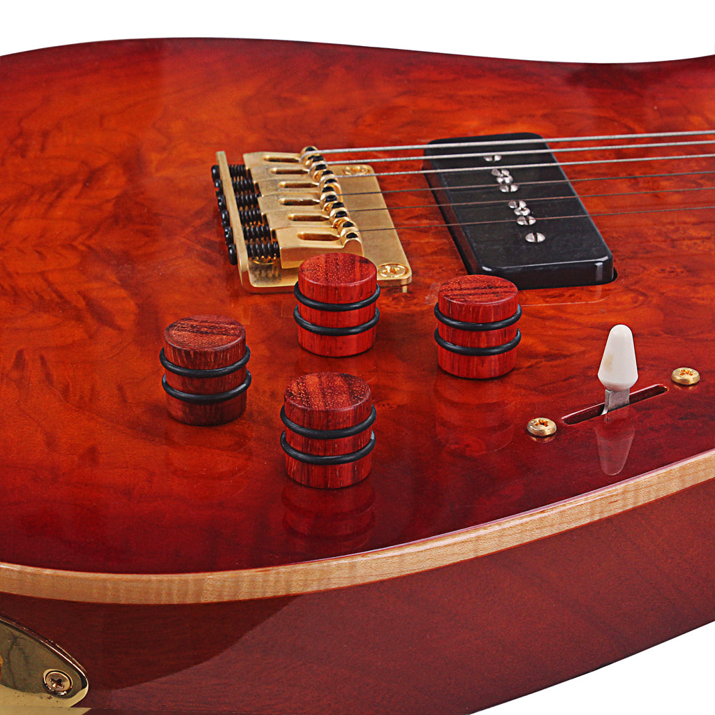Wood guitar control knob Maple or Beach finish tone or volume