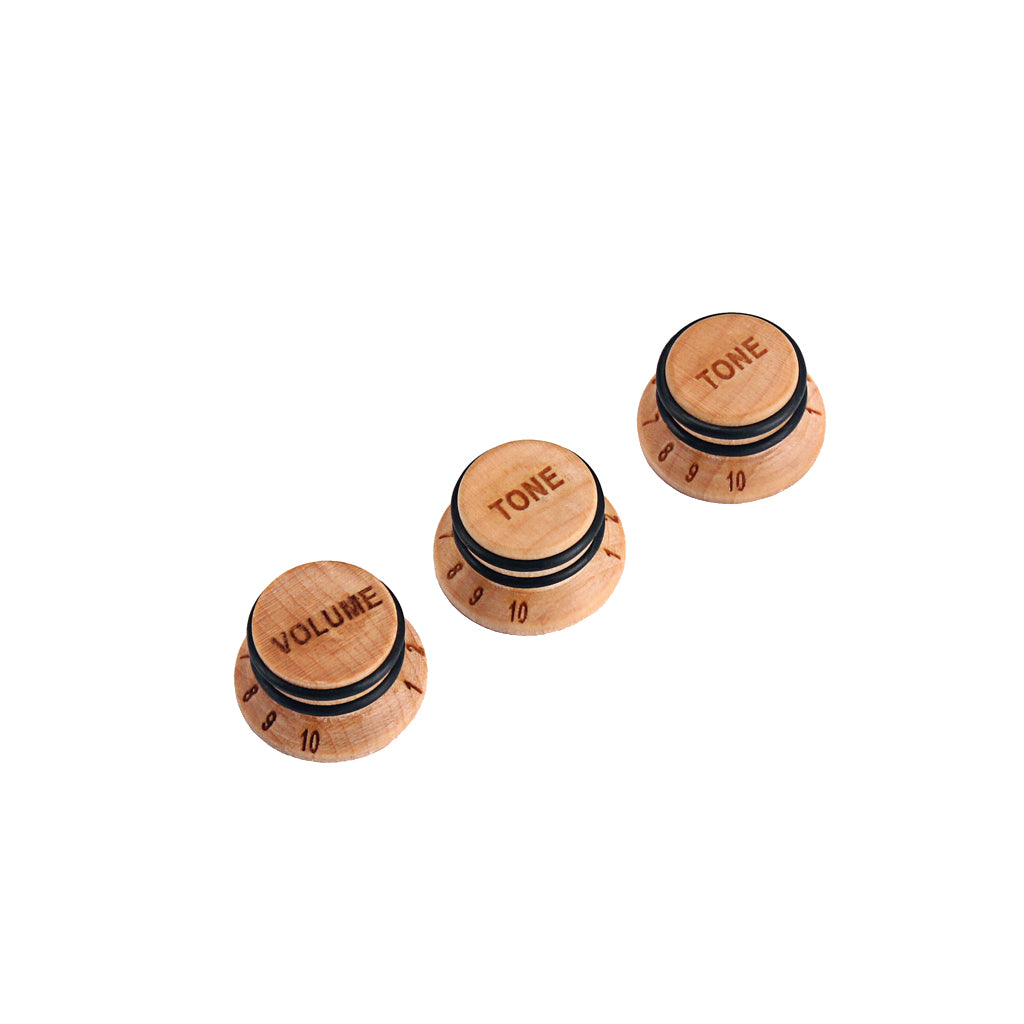 Wood guitar control knob rosewood or Beach finish tone or volume