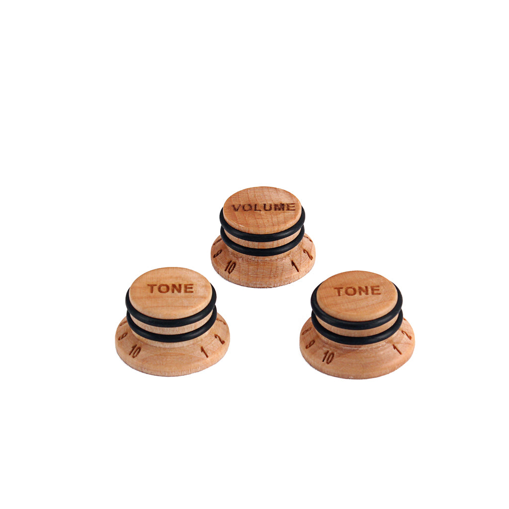 Wood guitar control knob rosewood or Beach finish tone or volume