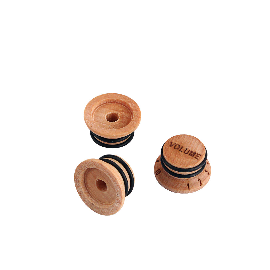 Wood guitar control knob rosewood or Beach finish tone or volume