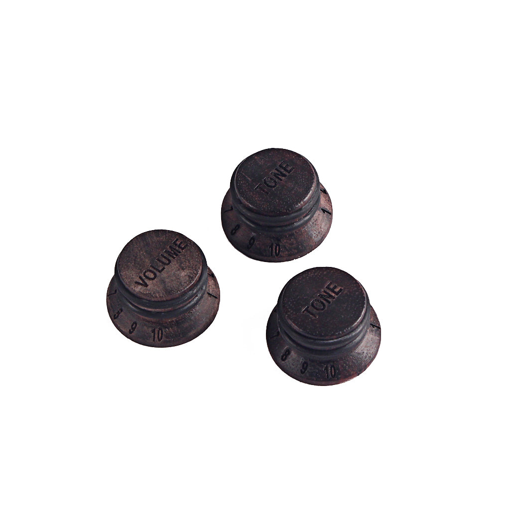 Wood guitar control knob rosewood or Beach finish tone or volume