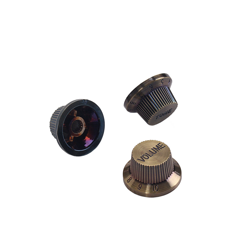 Bronze color Top Hat Bell Knobs Push On Guitar Bass Knob for 5.8mm Pots
